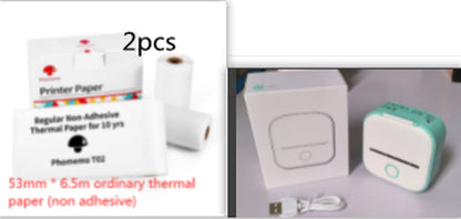 Portable Mini Thermal Label Printer Home Photo Printer Student Wrong Question Printer Bluetooth-Compatible Mini Label Printer Price Tag