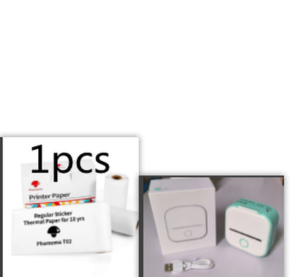 Portable Mini Thermal Label Printer Home Photo Printer Student Wrong Question Printer Bluetooth-Compatible Mini Label Printer Price Tag